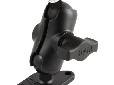 RAM® Double Ball Mount with Diamond Plate and 1/4″-20 Stud – Short