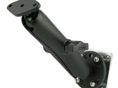 RAM® Double Ball Drill-Down Mount with Diamond Plate & Backer Plate