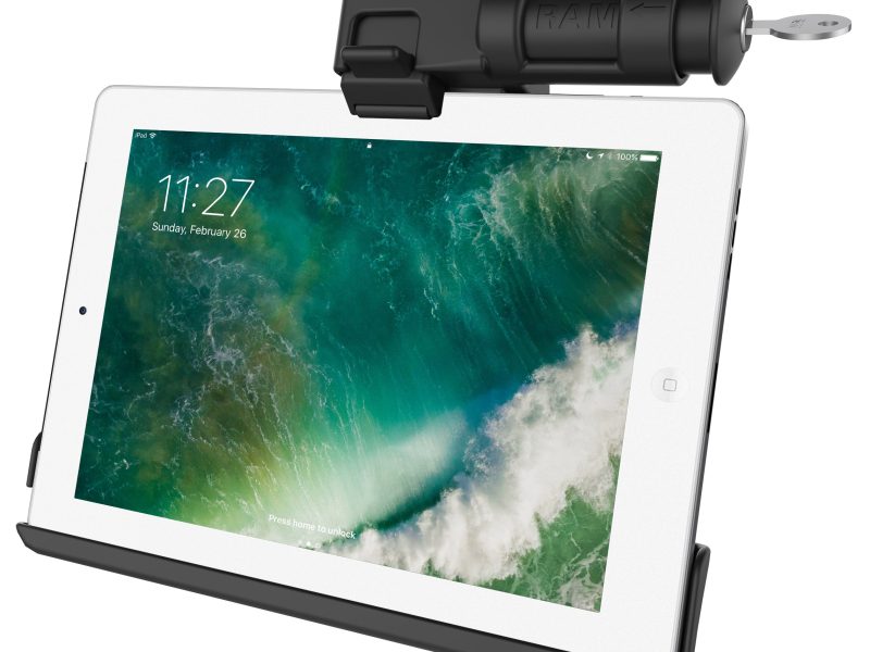 RAM® EZ-Roll’r™ Keyed Locking Holder for iPad 6th Gen, Air 2 + More