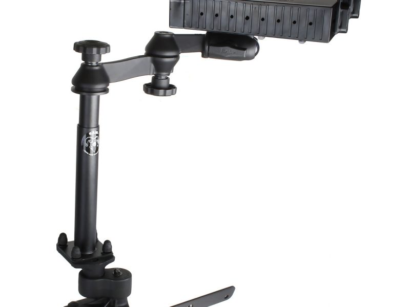 RAM® No-Drill™ Laptop Mount with Flat Arms for ’12-26 Ram 2500 + More