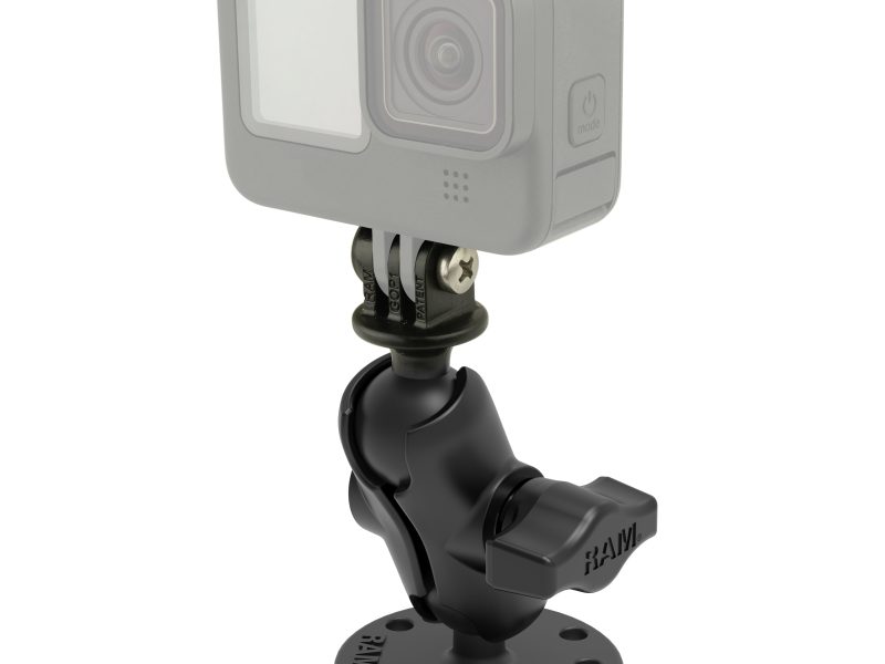 RAM® Drill-Down Double Ball Mount with Universal Action Camera Adapter
