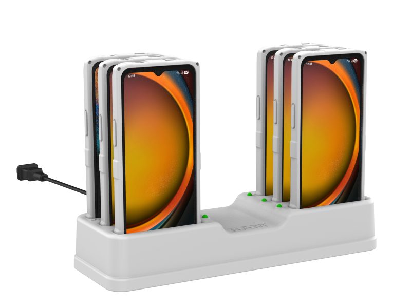 RAM® 6-Port Dock for XCover7, 7 Pro & 6 Pro with OEM or RAM® Skin™ Gray