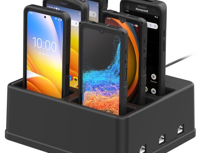 GDS® 6-Port Power + RJ45 Dock for Handhelds with IntelliSkin®