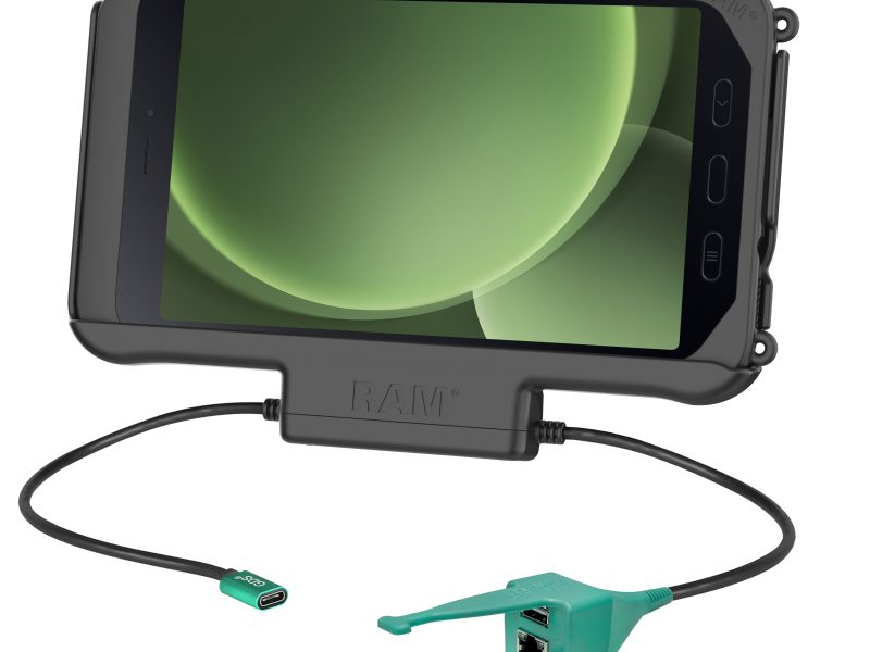 RAM® USB-C Powered Dock + USB-A & RJ45 Data for Samsung Tab Active5 & 3