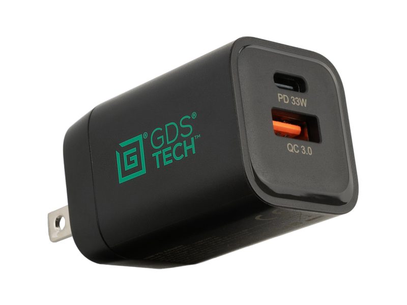 GDS® Type-C and Type-A 33W 2-Port Wall Charger – PD3.0 & PPS