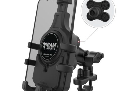 RAM® Quick-Grip™ Pro Vibration Damping Phone Mount with U-Bolt Base