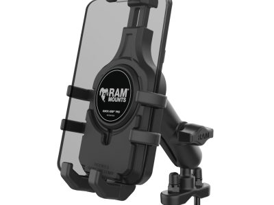 RAM® Quick-Grip™ Pro Phone Mount with Handlebar U-Bolt Base – Medium