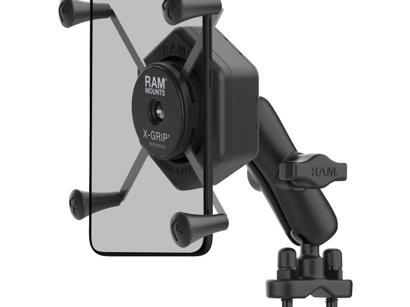 RAM® X-Grip® Large Phone Mount with Vibe-Safe™ & U-Bolt Base – Medium