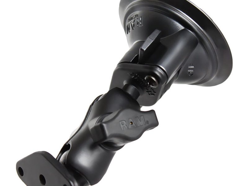 RAM® Twist-Lock™ Suction Cup Double Ball Mount – Short