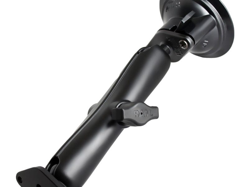 RAM® Twist-Lock™ Suction Cup Double Ball Mount – Long