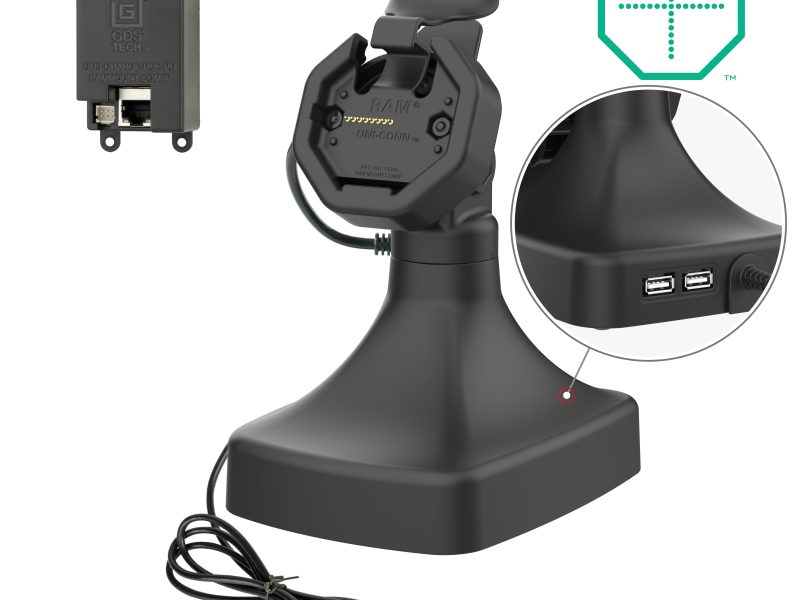 GDS® Uni-Conn™ Powered Tilt & Swivel Dock with PoE + Data