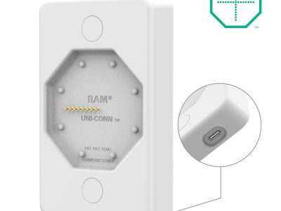 GDS® Uni-Conn™ Powered Wall Dock with USB-C – Gray