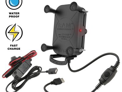 RAM® Tough-Charge™ 15W Waterproof Wireless Charging Holder with Charger