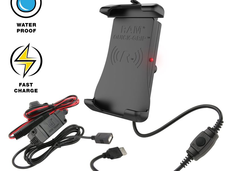 RAM® Quick-Grip™ 15W Waterproof Wireless Charging Holder with Charger