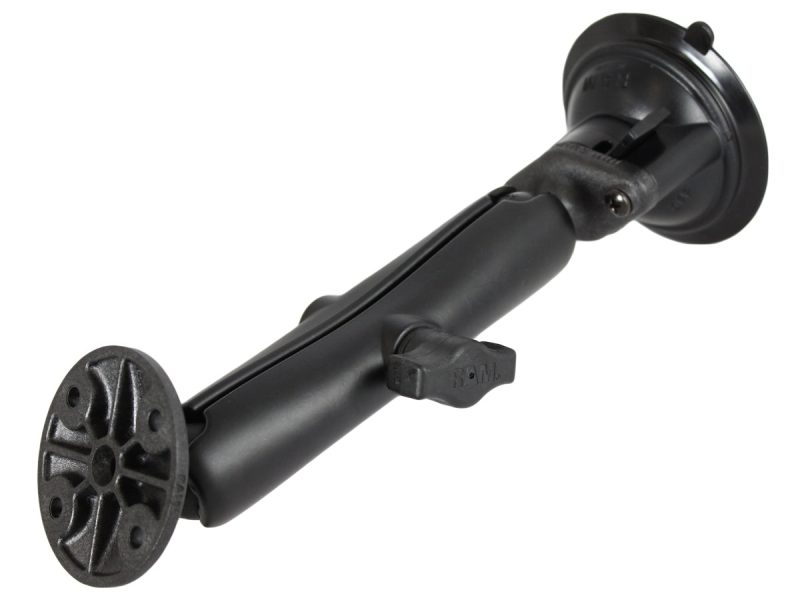 RAM® Twist-Lock™ Composite Suction Mount with Round Plate – Long
